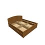 Montero / Dubové postele přírodní Pavla / Pavla a 180+4xup 1-2-90 - (1880x2056x950)