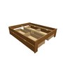 Montero / Beds of the oak-natural-divan bed / Valenda b 160+4xup 1-2-70 - (1680x2056x470)