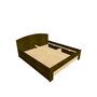 Montero / Dębowe łóżko wenge Pavla / Pavla b 180+4xup 1-2-90 - (1880x2056x950)
