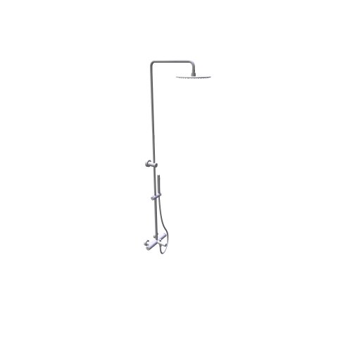 Ravak / Vodovodní baterie - Spring / SG 092 20BLM Thermostatic shower column with bath spout - (589x339x1866)